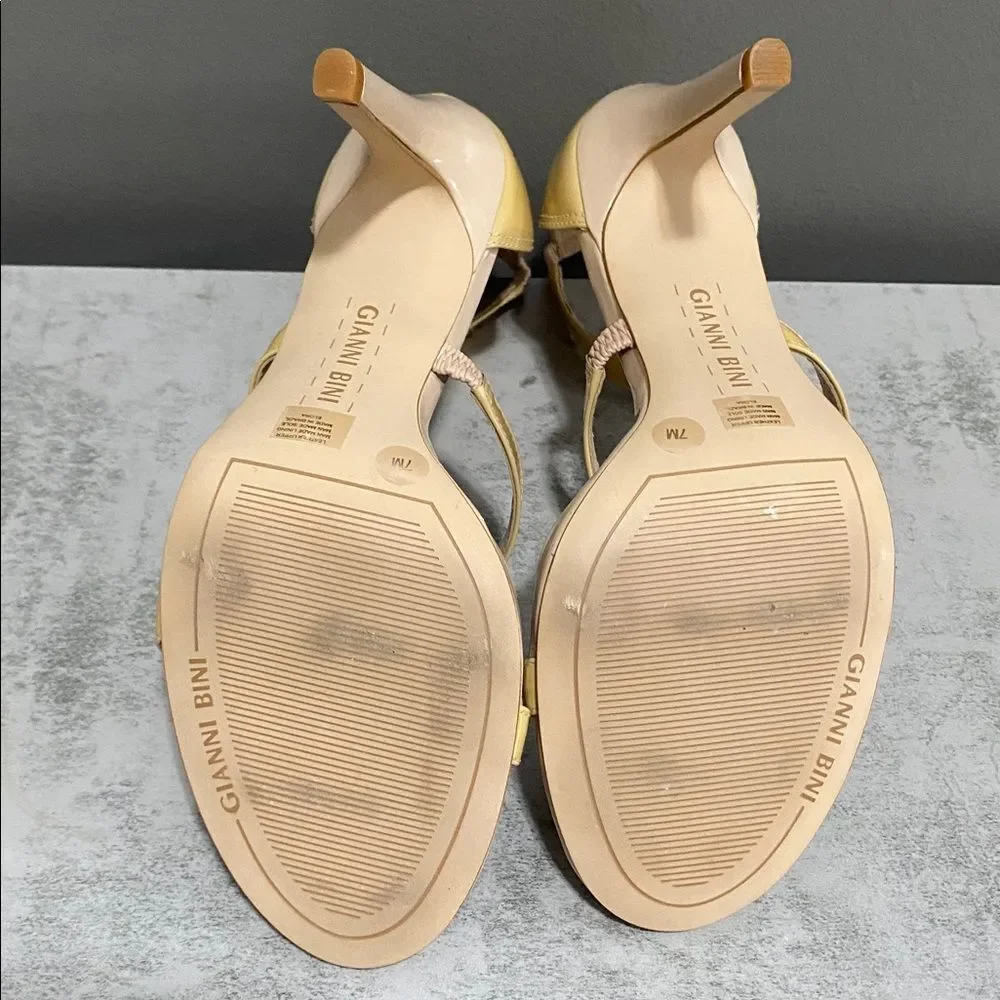 Gianni Bini Tan Strappy Stiletto Heels Size 7 - Picture 9 of 11
